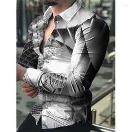 Men's Casual Shirts S-5XL Fashion Men's Shirt Tough Guy Style Profile Long-sleeved Men Comfortable Blouses Loose Large Size