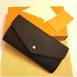 Designers PORTEFEUILLE SARAH WALLET Womens Envelope Flap Emilie Josephine Long Wallets Card Holder Purse Mini Pochette Accessoires285c