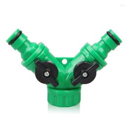 Watering Equipments 1set 3/4"Female Thread Y Shape Connector With 3/4"Male Tap Nipple Joint Quick Coupling Drip Garden Irrigation