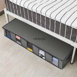 Storage Boxes Bins 1PC Large Capacity Under Bed Bag Quilt Blanket Clothes Box Divider Folding Closet Organiser Clothing Containervaiduryd