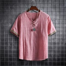 Men's Casual Shirts M5XL Plus Size Summer Plain Color Korean Fashion Men Short Sleeve Hawaii Shirt Light Weight Clothing 230426