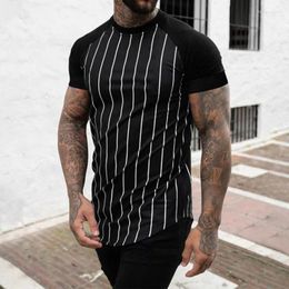 Mens t Shirts T-shirt Stripe Round Neck Fashion Hip-hop Super Large Poker Print Polyester Top Summer Casual Street Wear