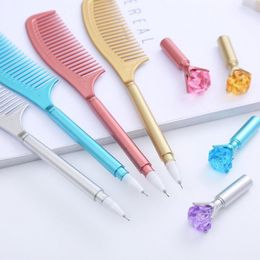 Signing Pen Delicate Comfortable Grip Quick Drying Dazzling Rhinestone Signature School Supplies Gel Student