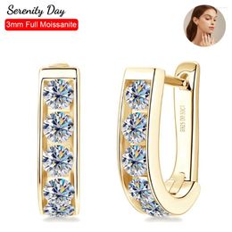 Stud Earrings Serenity Day 1cttw Real D Colour 10 Stones 3mm Full Moissanite For Women S925 Sterling Silver Fine Jewellery