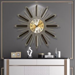 Wall Clocks Electronic Clock Modern Design Living Room Iron Creative Kitchen Large Relogio De Parede Home Decoration