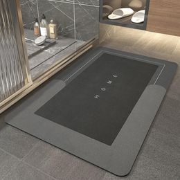 Mats Napa Skin Super Absorbent Bathroom Bath Mat Nonslip Carpets Wash Basin Bathtub Side Floor Rug Shower Room Entrance Doormat