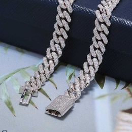 Super September Sier Single Rows 6mm 8mm 10mm Iced Out D Colour Vvs Moissanite Diamond Necklace Cuban Link Chain Bracelet