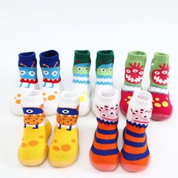 First Walkers 2023 Children Casual Shoes Cute Baby Socks Toddler Non-slip Born Cartoon Rubber Foot Zapatos