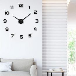 Wall Clocks Stereo Clock Stickers Home Products Creativity Mute Living Room Bedroom Decorative