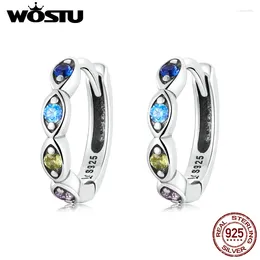 Stud Earrings Wostu Silver Earring 925 Women Demon Eye Ear Buckles Set Cuff For Lady Marriage Statement Jewellery Gift