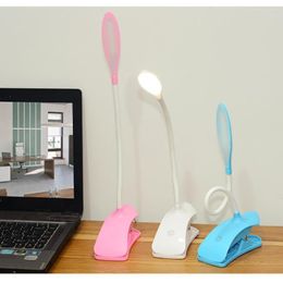 Table Lamps Clip On Light Reading 14 LED Beads Flexible Gooseneck Lamp USB Charging DC 5V Eye Care For Desk Computers