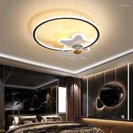 Home Silent Integrated Ceiling Lamp Fan Nordic Simple And Creative Fashion Bedroom Invisible