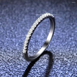 Cluster Rings HOYON 925 Sterling Silver Fashion Simple Single Row Diamond Women's Ring GRA Certified Men's Tail Moisenite Wedding Jewellery