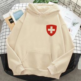 Women's Hoodies Suisse Women Winter Fleece Hood Female Gothic Sweater