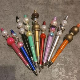 50pcs ploft ballpoint pen diy البلاستيك القابل للخرز مخصصة للمكاتب الهدايا المكتب لوازم القرطاسية هدية الزفاف 220714