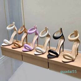 dress shoes luxury designer Zip high heeled Leather Fashionable comfortable10.5cm heel Rome sandal