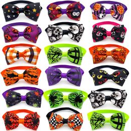 Accessories 30/50pcs Halloween Style Dog Bow Tie Pumpkin Bat Skull Style Dog Grooming Accessories Small Dog Bow Tie Holiday Grooming Product