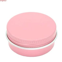 Simple 100pcs 15g Aluminium Metal Pink Jars Professional Cosmetic Refillable Container Cream Jar Pot Bottle Makeup Cases Storage Boxgood quantity