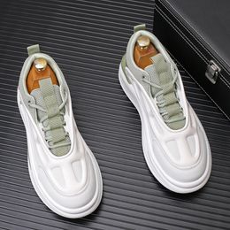 2023 Новая дышащая сетчатая папа обувь густая подошва модная спортивная повседневная маленькая белая туфли A14