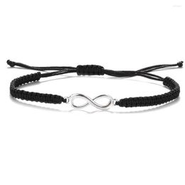 Charm Bracelets 2 PCS/Sets 2023 Fashion Jewellery Handmade Weave Cuff Infinity Leather Bracelet Vintage Adjustable Couple For Women