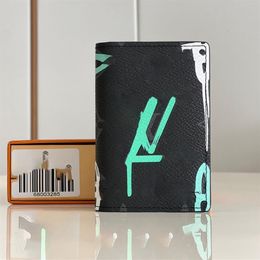 New fashion famous brand graffiti painted canvas wallet men's coin purse242p