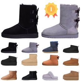 Womens boots tazz slippers Chestnut Fur Slides Shearling tasman slipper Ultra Mini Platform men Boots snow Wool Blend Australia Winter Booties