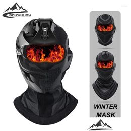 Motorcycle Helmets Winter Windproof Face Mask Breathable Ear Neck Warmer For Outdoor Activities Moto Riding Clava Motorbike Ski Drop D Otw2D