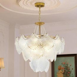 Chandeliers Modern Glass Chandelier 24'' Golden Vintage For Dining Room 3 Tiers Hanging Pendant Ceiling Light Fixture