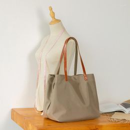 Evening Bags Solid Color Large Capacity Handbag For Women Comfortable Oxford Cloth Tote Bag Purses Crossbody Shoulder Shopping Bucket