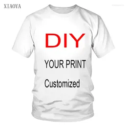 Men's T Shirts DIY Customised Men/Women 3D Image Printing T-shirt Summer Round Neck Short Sleeve Daily Casual Street Comfortable Top XXS-6XL