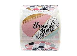 Geometric Pattern Thank You Stickers Seal Labels Christmas Stickers School Teacher Reward Stationery Sticker5289340