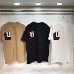 spring and 2021ss summer tshirt new high grade cotton printing short sleeve round neck panel bur T-Shirt Size m-l-xl-xxl-xxxl Colour black 55