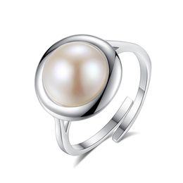 S925 Sterling Silver Ring European Vintage Pearl Open Ring Fashion Women Designer Ring Wedding Party High end Ring Jewelry Valentine's Day Mother's Day Gift spc