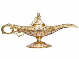 Aladdin Lamp Traditional Hollow Out Fairy Tale Magic Aladdin ing Lamp Tea Pot Retro Home Decoration Accessories X07103978445
