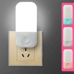s Cute Mini Night Dimmer Baby Nursing Eye Bedroom Sleep Light Plug-in LED Energy Saving Lamp AA230426