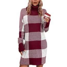 Women sweater dress long sleeved women sweater high necked loose fitting fitting fashionable sexy women jacket