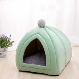 Mats Portable Rabbit Design Cat House with A Hole Warm Soft Pet Beds Tent Removable Washable Cats Nest Litter Puppy Kennel