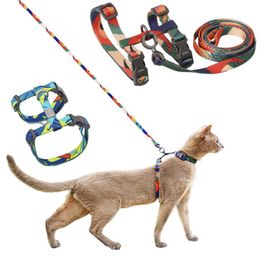 Leads Cat Harness and Leash Set Cats Personalised Adjustable Kitten Harness for Large Small Cats Lightweight Soft Pet Safety Harness