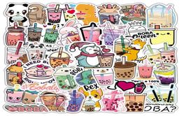 Gift Wrap 50pcs Bubble Tea Kawaii Sticker For Notebooks Stationery Laptop Notepad Siutcase Scrapbooking Material Cute Stickers Aes8247122