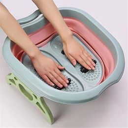 Bathtubs Foldable Foot Soaking Tub Bucket Plastic Portable Massage Bath Soak Feet Container Household Sauna Tubs Pedicure Bath Foot Care