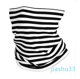 Black and White Striped Halloween Neck Cover Printed Gothic Scarf Warm Headscarf Hiking Men Adult Winter