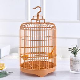 Nests Bird Cage Plastic Assembly Pet Cage Display Cage 25cm Diameter Round Black Bird Peony Parrot White Eye Out Bird Cage