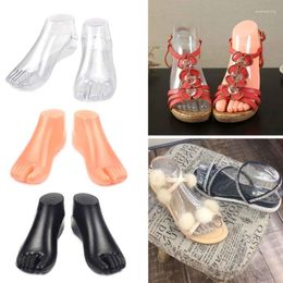 Jewellery Pouches Plastic Female Model Props Foot Support Shoes Socks Sandal Shaper Tool Mannequin Display