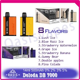 Original Doloda DB 7000 Puff Disposable Electronic Cigarettes 500mAh Rechargeable Battery 14ml Pod Mesh Coil Puffs 7k Vape Pen
