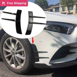 2Pcs Front Bumpers Lip for Benz A-Class A180 A200 A220 Air Vent Trim Spoiler Canards Splitter Car Styling Accessory