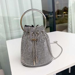 Evening Bags Tote for Women Crystal Shiny Full Diamond Rhinestone Clutch Purses Luxury Designer 230427