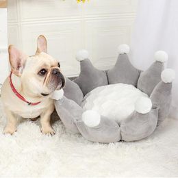 Mats Pet Dog Bed Fashion Crown Super Soft Cat Bed Luxury Dog Sofa Cat And Dog Accessories Comfortable Cat Nest House Pet Bed Supplies