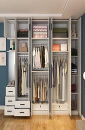 "Modern Nordic Mirrored Wardrobe for Small Apartments: Easy Assembly, 4-5 Door Panels, Economical Design for Bedroom Organisation and Style"