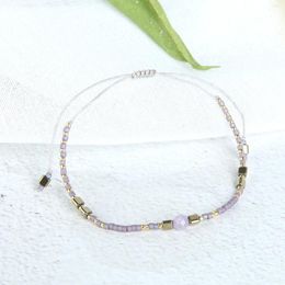 Strand KELITCH Purple Color Women's String Bracelets Seed Beads Friendship Beach Rainbow Miyuki