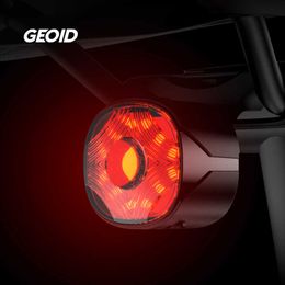 Bike Lights Geoid Taillight Brake Sensing Bicycle Auto Rear Light Bike Lighting LED Signal Back Waterproof Cycling MTB Warning Lamp Accessor P230427